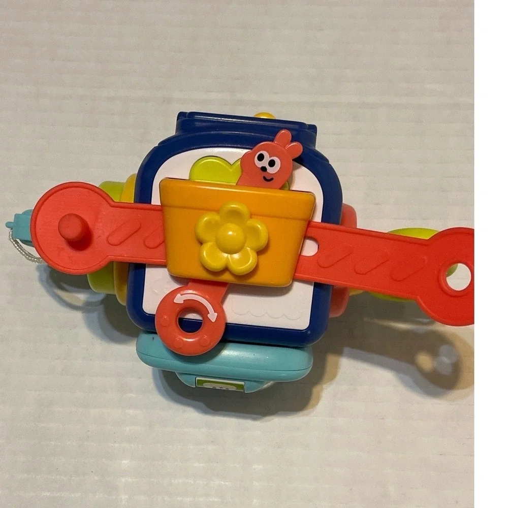 Unbranded Activity Cube‎ Toy Kids Blue Plastic Sensory Busy Box Motor Skills Fun
